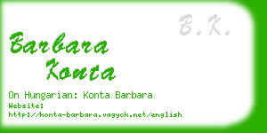 barbara konta business card